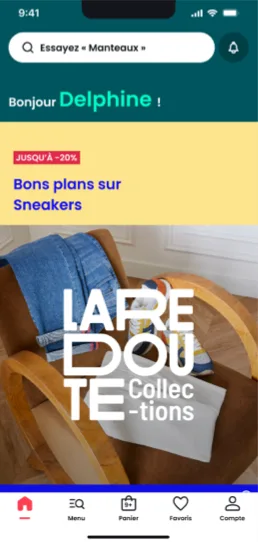 Initial homepage, screen 2