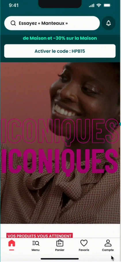 Initial homepage, screen 4