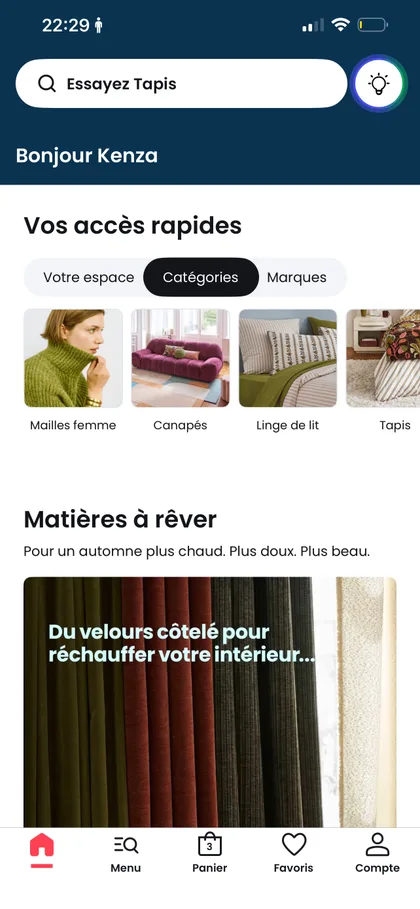 New homepage, screen 1