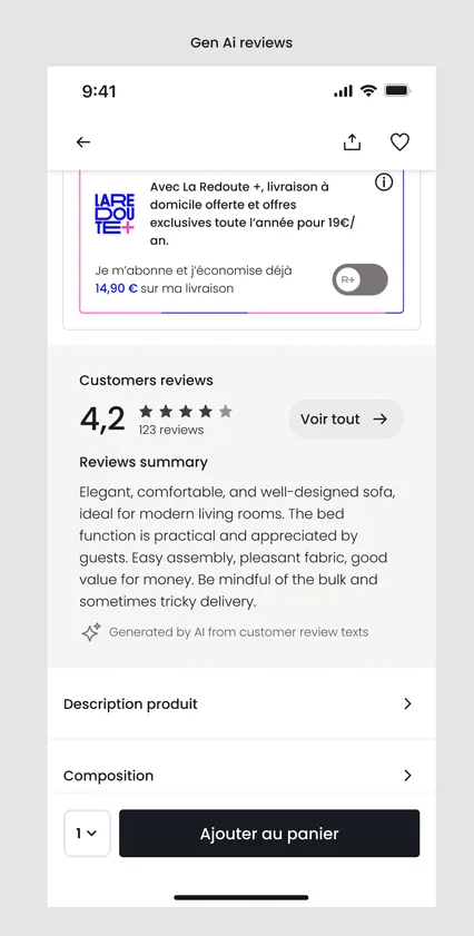 Phase 2 product page concept, screen 1