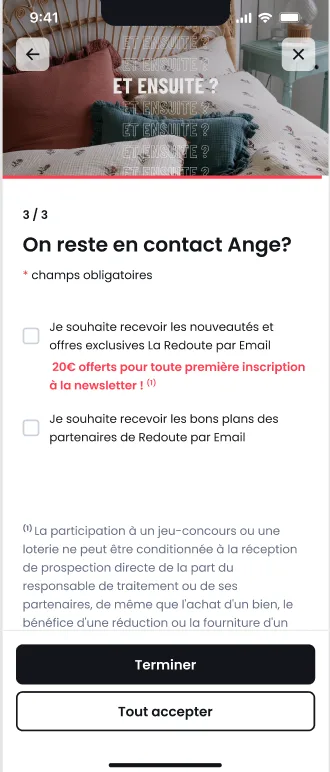 Opt-in checkboxes, original version